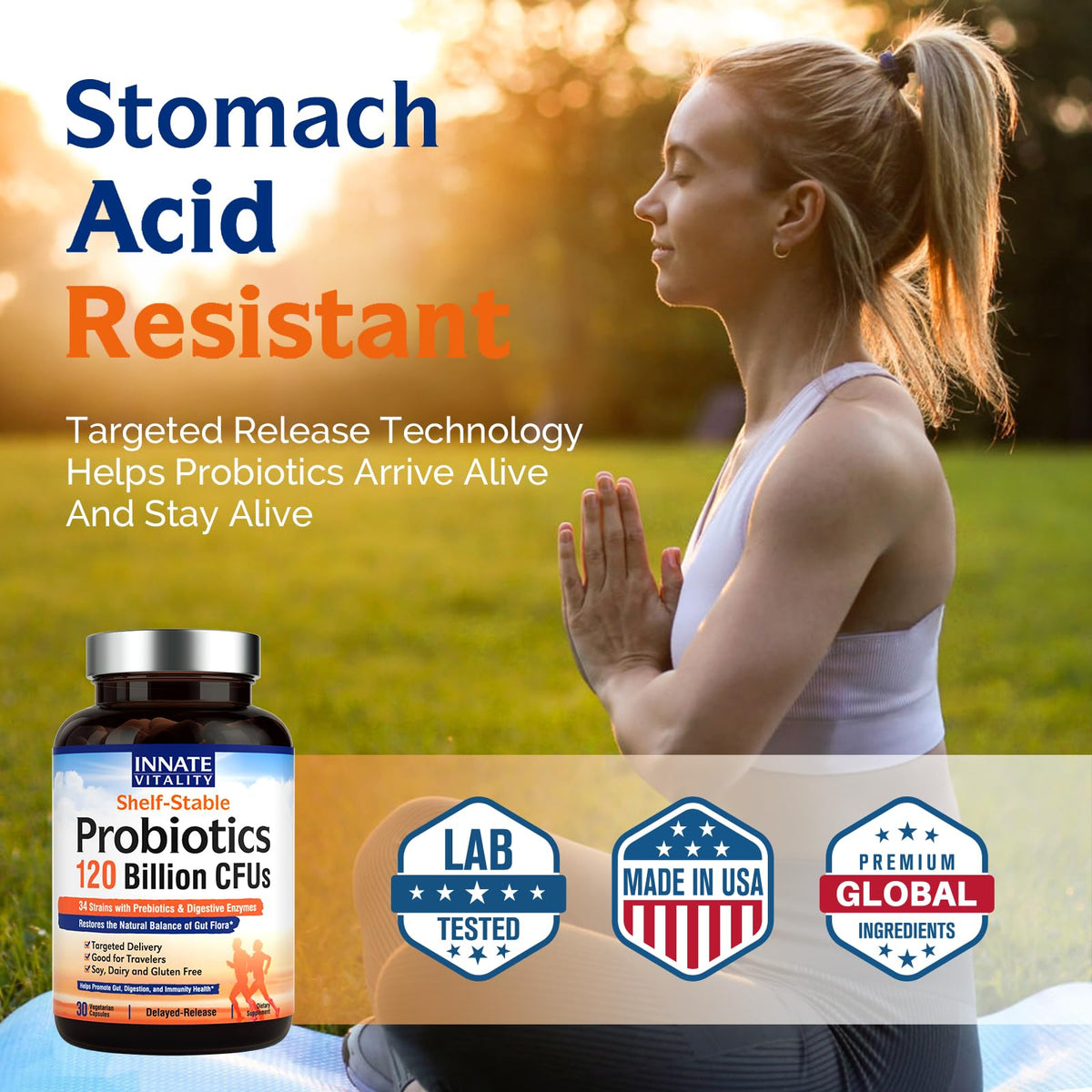 Innate Vitality Probiotics 120 Billion CFUs Digestive Health - 30 Capsules - image 6