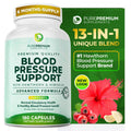 PurePremium Blood Pressure Supplements with Hawthorn Berry - 180 Capsules