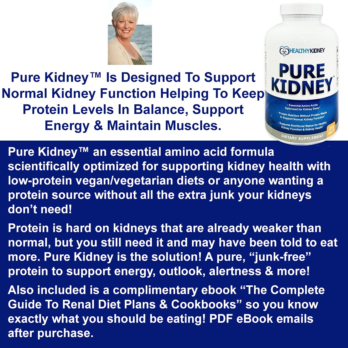 Kidney Restore Pure Kidney Health Supplement - 210 Pills - image 4