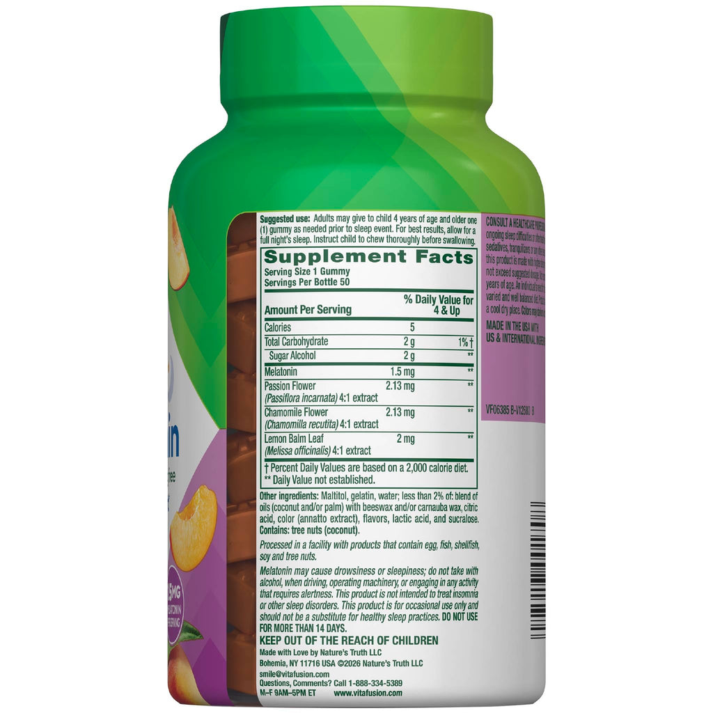 Vitafusion Kids Melatonin Sugar-Free Gummies 1.5 mg - 50 Gummies - image 4