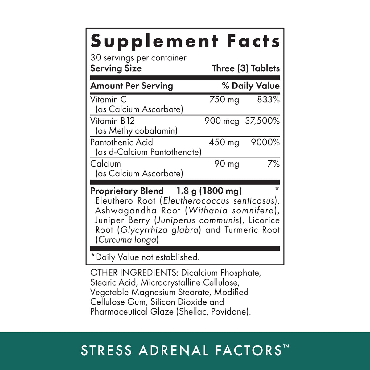 Michael's Naturopathic Progams Adrenal Factors Stress Support