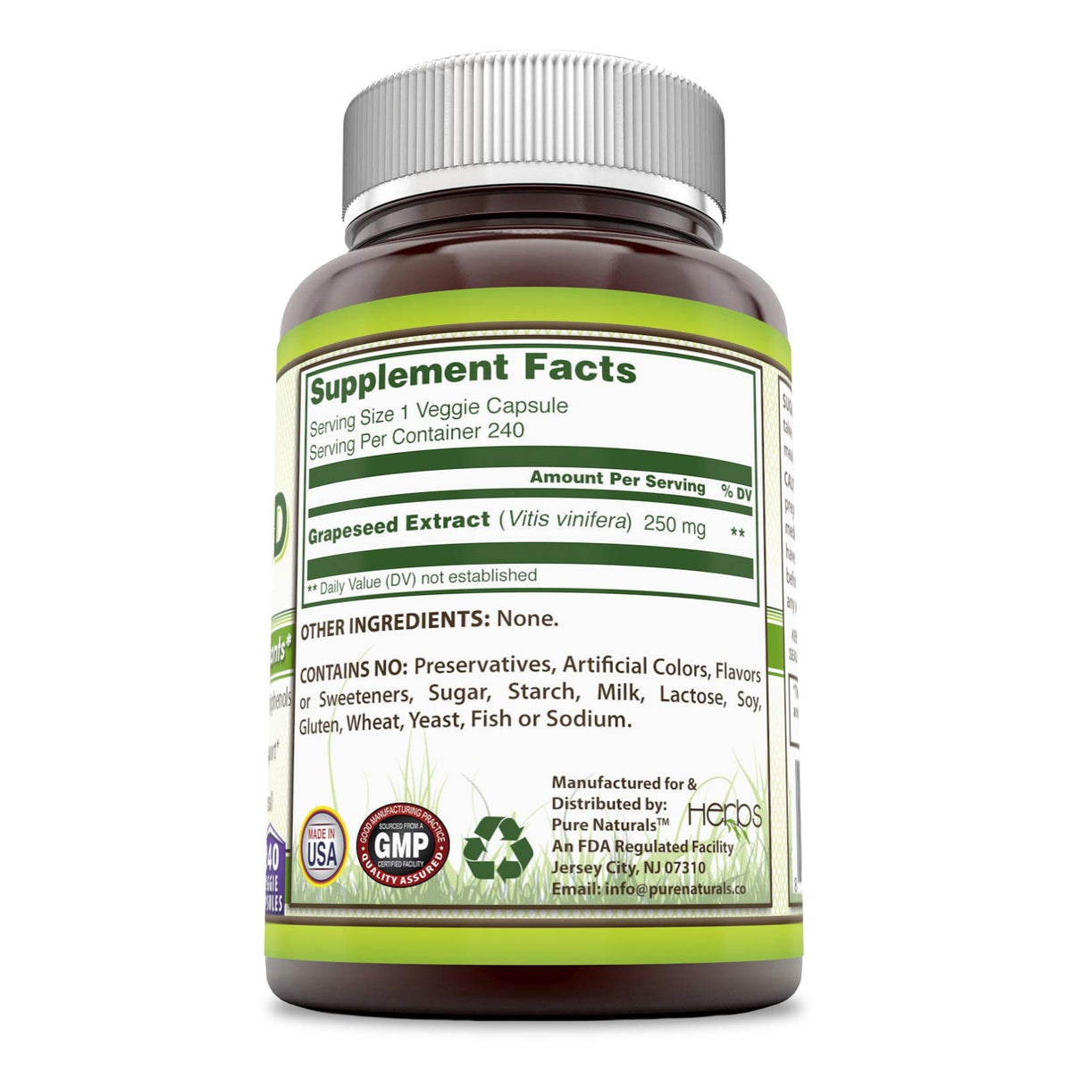 AWEHIRU Grapeseed Extract 250 mg Cardiovascular Support - 240 Capsules - image 3