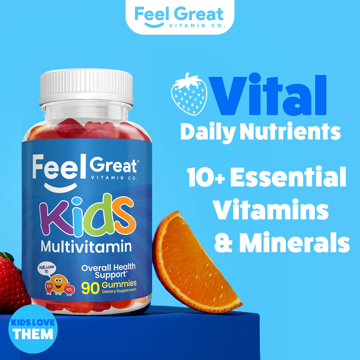 The Feel Great Vitamin Company Organic Kids Multivitamin Gummies - 90 Count - image 2