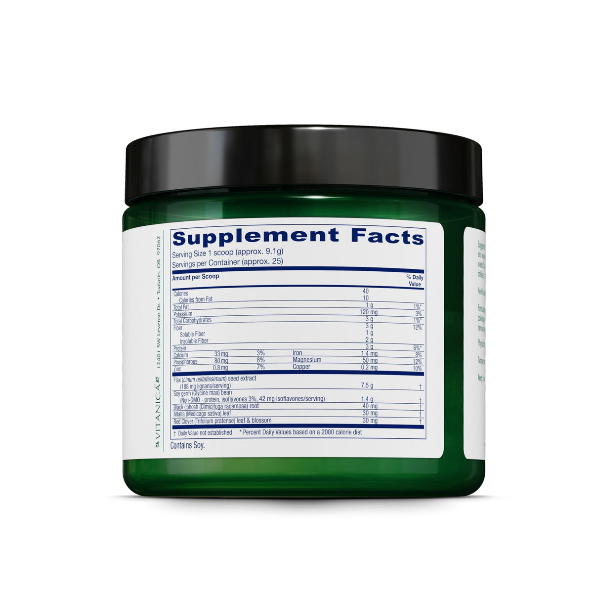 Vitanica PhytoEstrogen Herbal Menopause Support Powder - 8 oz - image 2