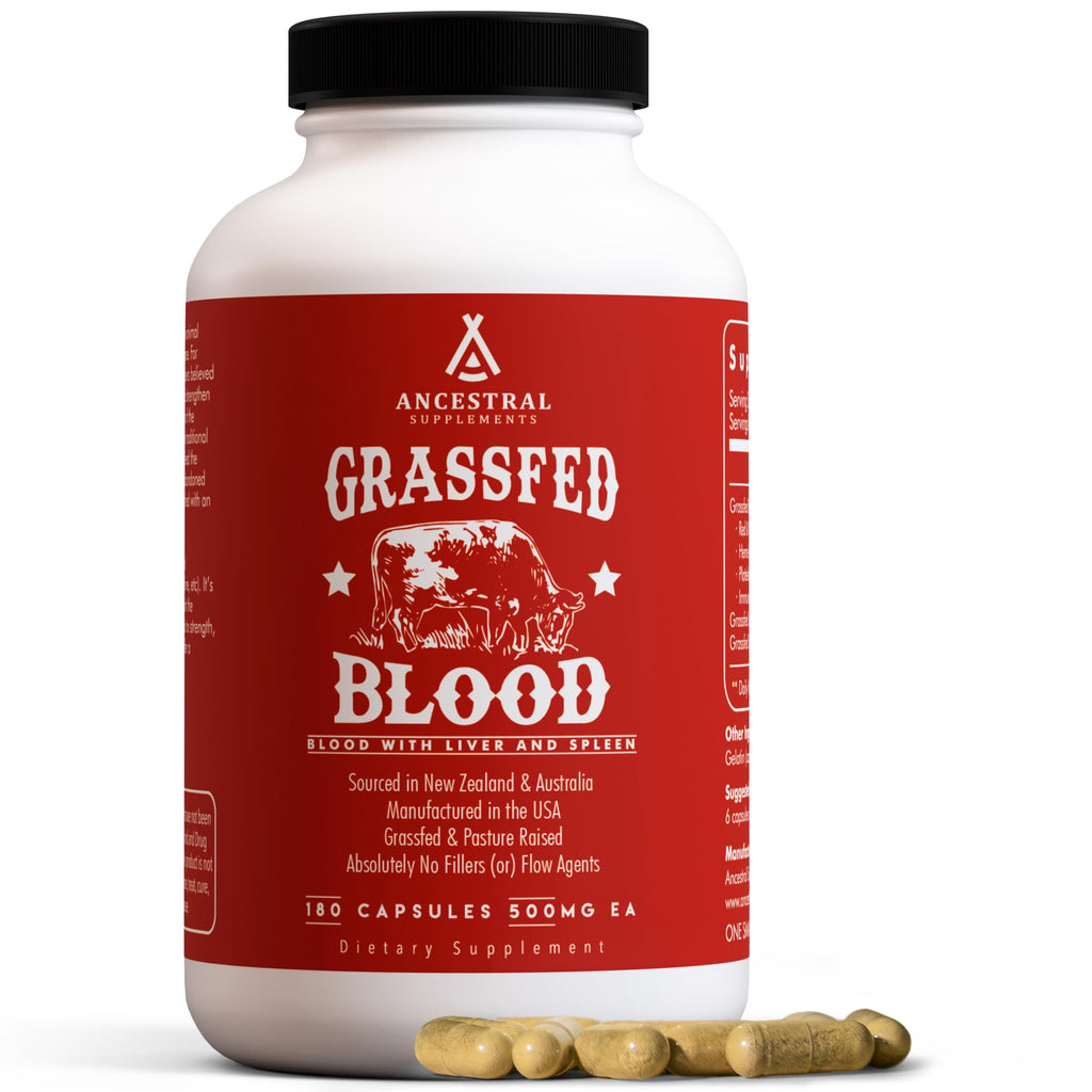 Ancestral Supplements Blood Health Organ Formula 500mg - 180 Capsules
