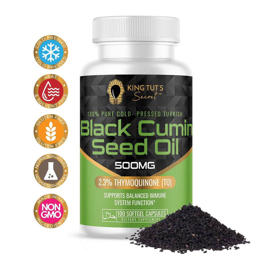 KING TUT'S SECRET Black Seed Capsules 500 mg - 100 Softgels - image 2