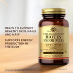 Solgar Super High Potency Biotin 10,000 mcg - 240 Capsules - image 5