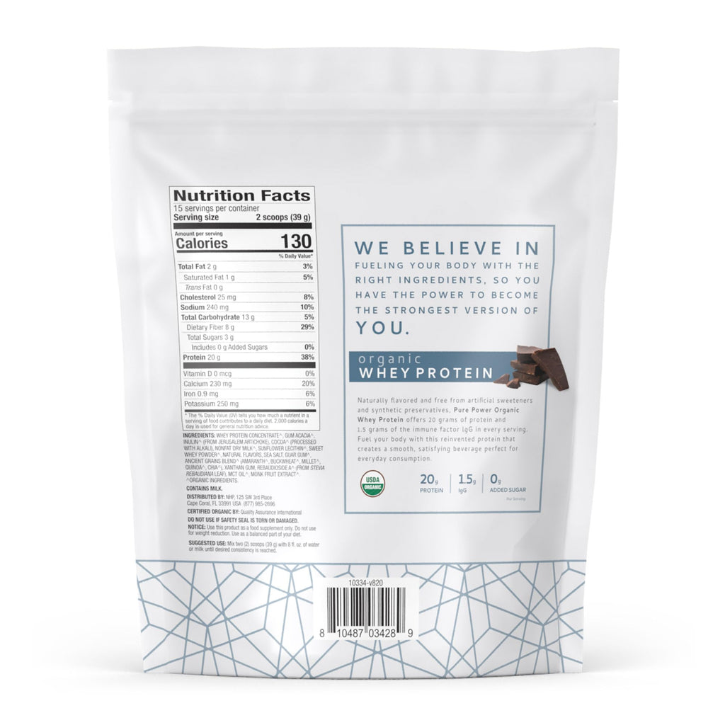 Dr. Mercola Pure Power Organic Whey Protein, 20 g