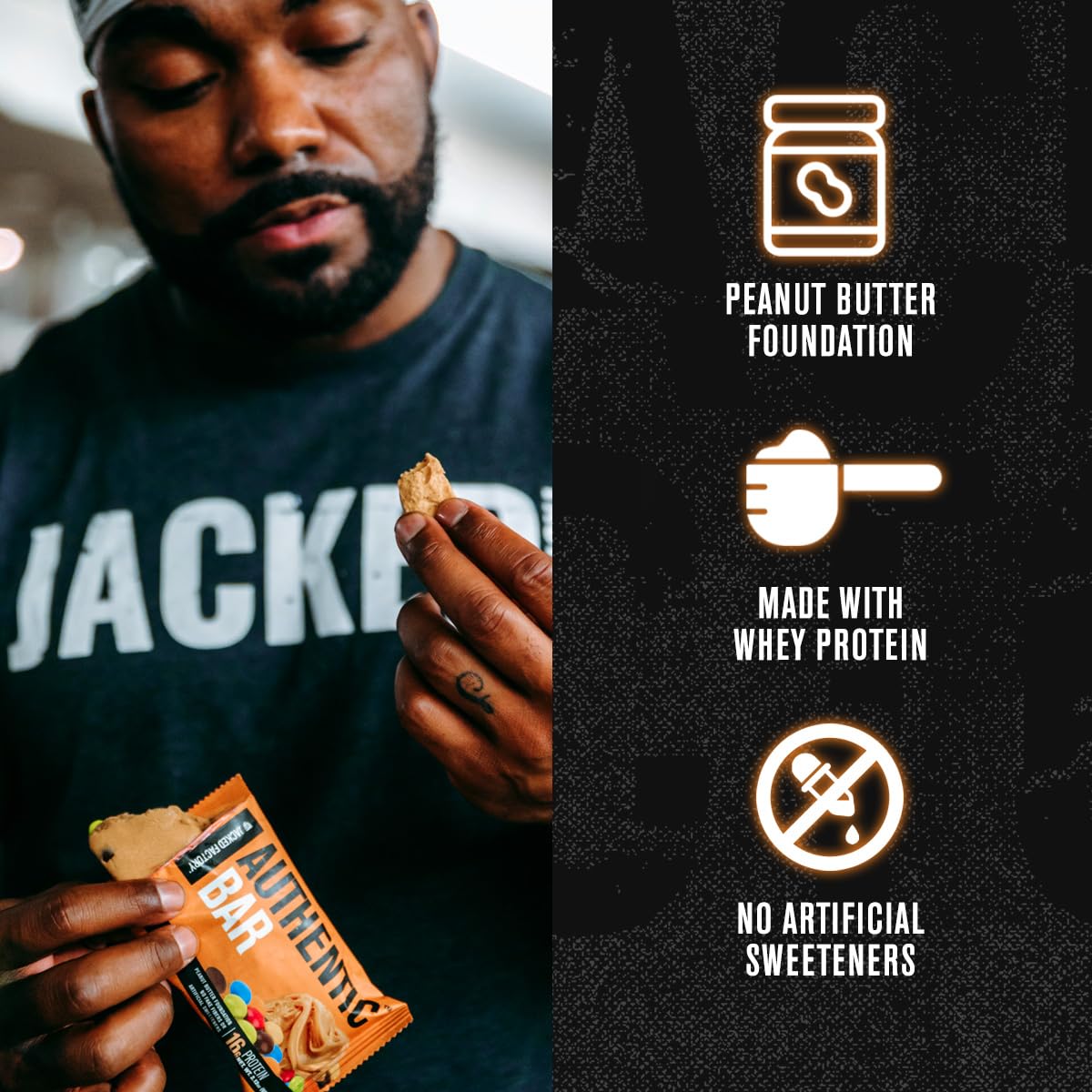 Jacked Factory Authentic Bar Peanut Butter Candy Protein Bars - 12 Pack - image 6