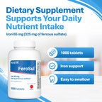 MAJOR Ferrous Sulfate 325mg Iron Tablets - 1000 Count - image 4