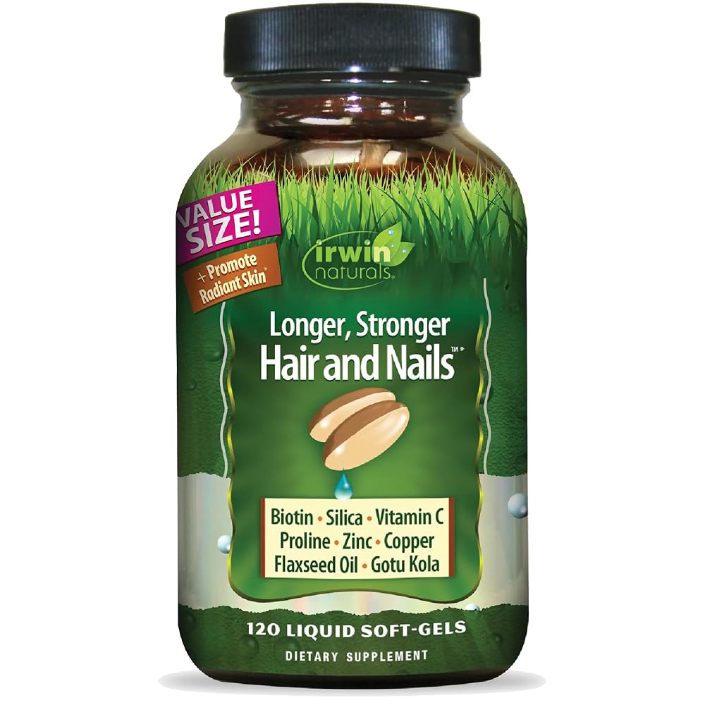 Irwin Naturals Longer, Stronger Hair & Nails Beauty Formula - 120 Softgels