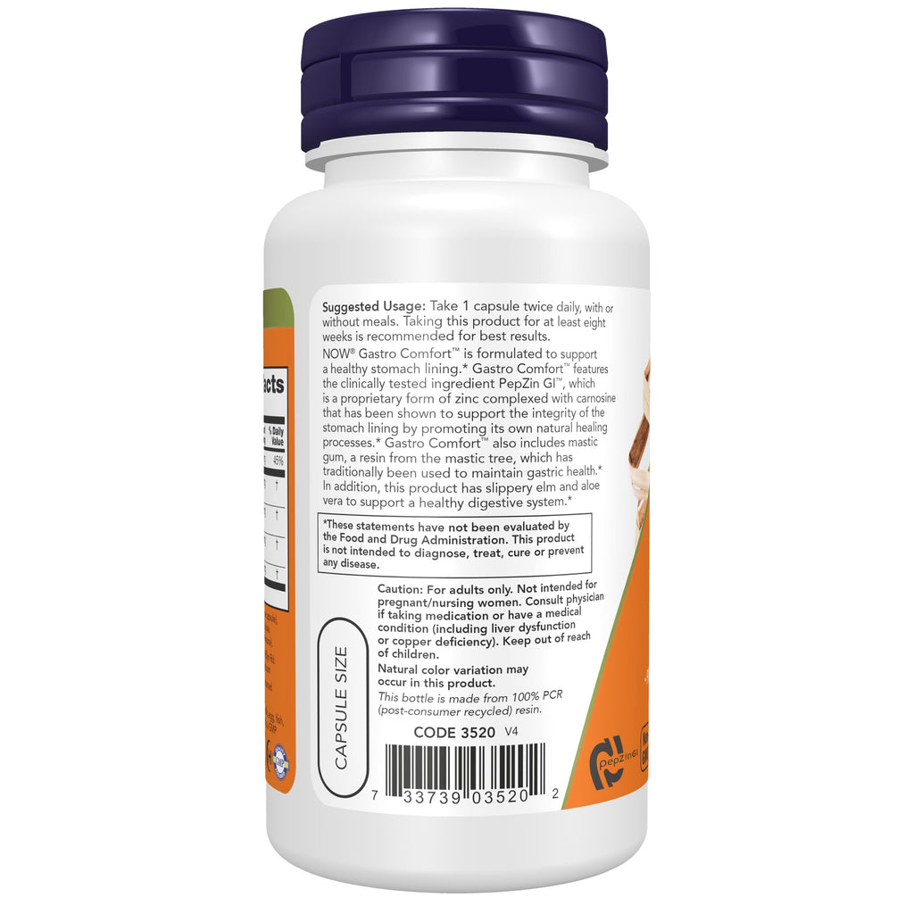 NOW Supplements Gastro Comfort with Mastic Gum - 60 Vegetarian Capsules - image 3