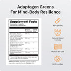 SaltWrap Adaptogen Greens Nootropic Capsules for Stress & Focus - 90 Count - image 3
