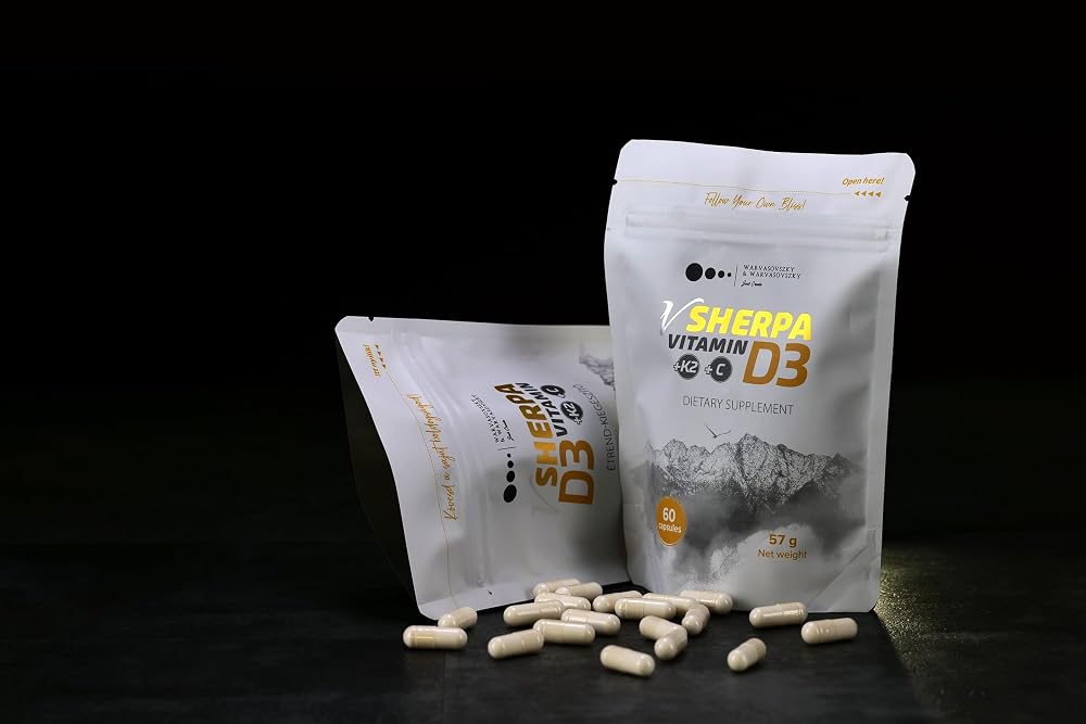 vSherpa Vitamin D3 4000IU + K2 + Vitamin C - 60 Capsules - image 4