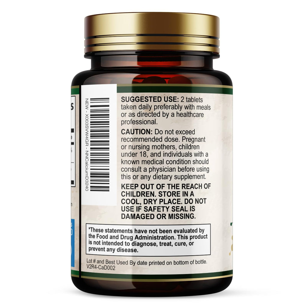 Nature's Nutrition Calcium 1200 mg with Vitamin D3 - 240 Tablets - image 8