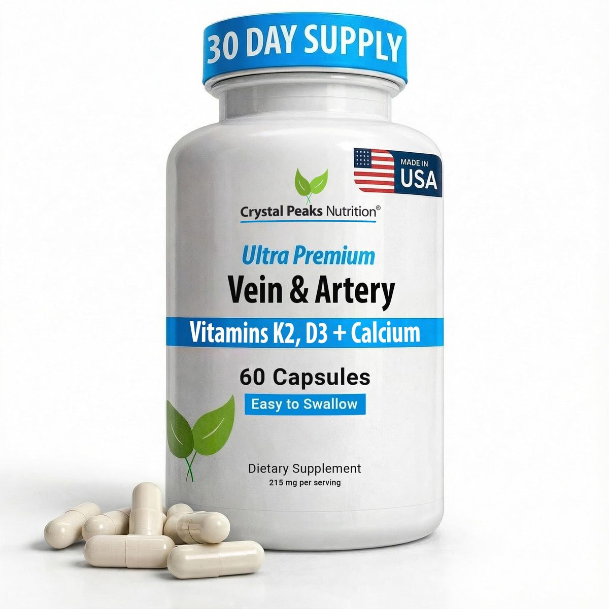 CRYSTAL PEAKS NUTRITION Vein & Artery Supplement - 60 Capsules