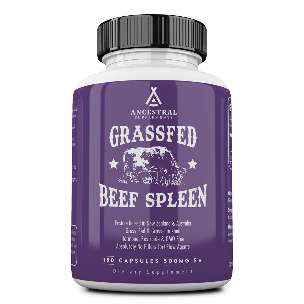Ancestral Supplements Grass Fed Beef Spleen Capsules - 180 Count