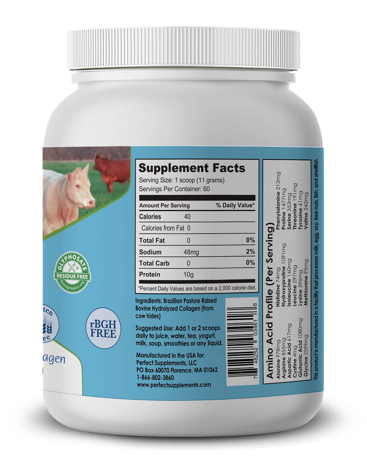 Perfect Supplements Hydrolyzed Collagen Powder - 660g - image 2
