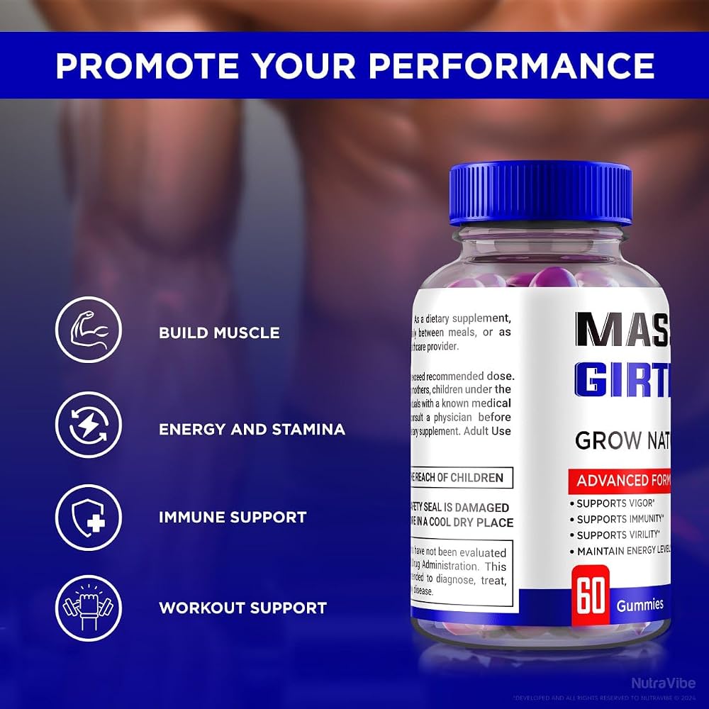 NutraRize Massive Girth Gummies for Men - 180 Gummies - image 7