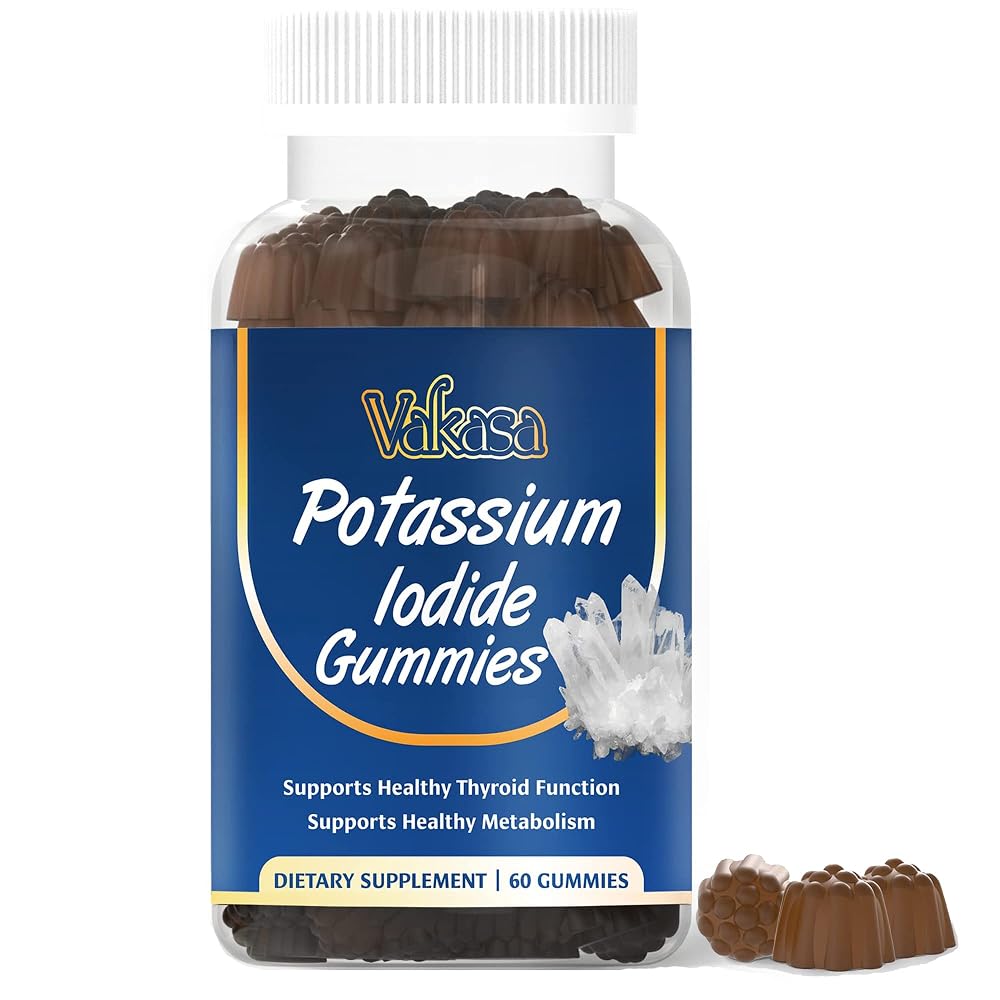 Vakasa Potassium Iodide Gummies Thyroid Support - 60 Gummies