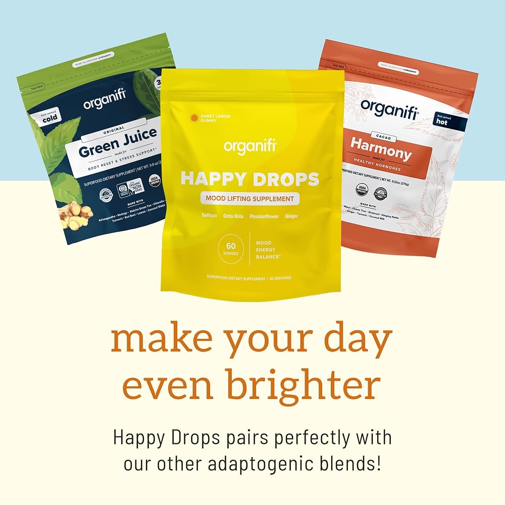 Organifi Happy Drops Natural Mood Lifting Gummies - 60 Count - image 6