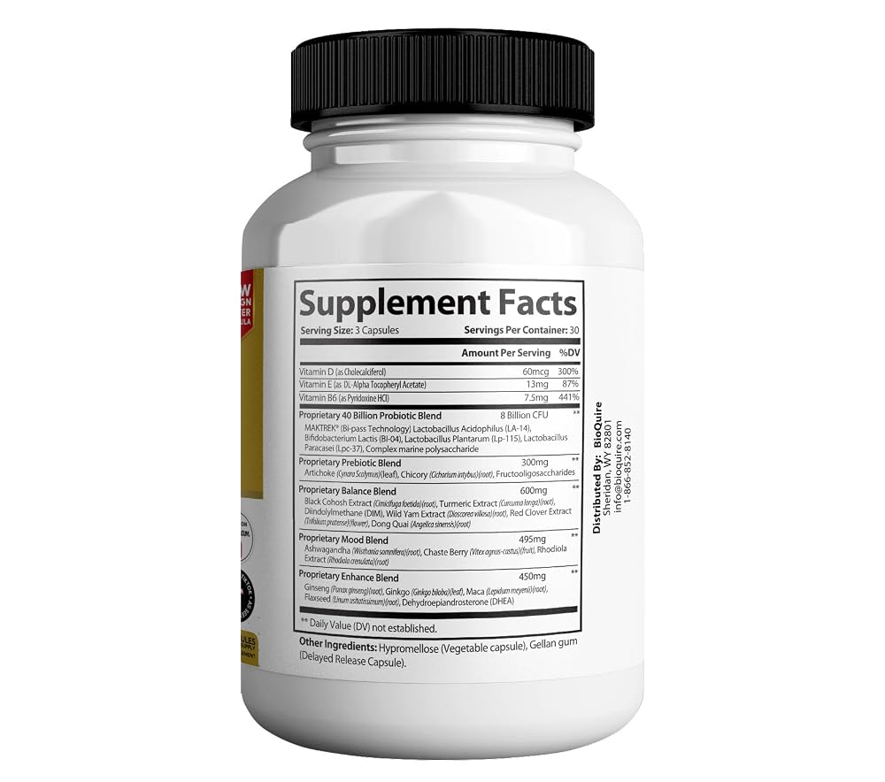 BIOQUIRE Estromeno 360 Complete Max Menopause Support - 60 Capsules - image 2