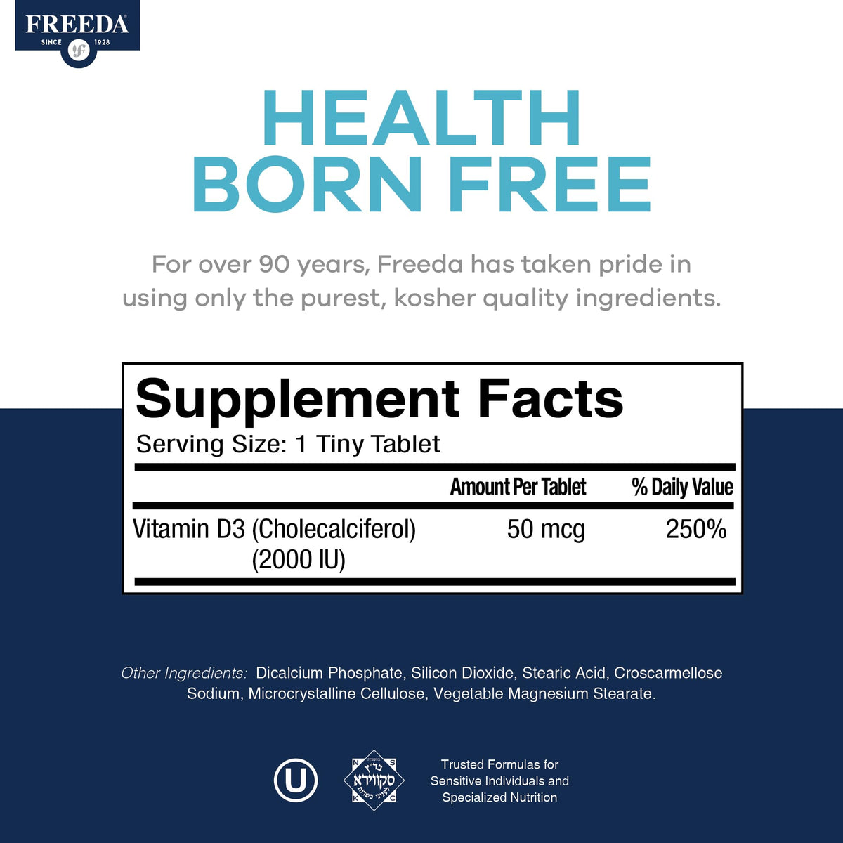 FREEDA Vitamin D3-2000 IU
