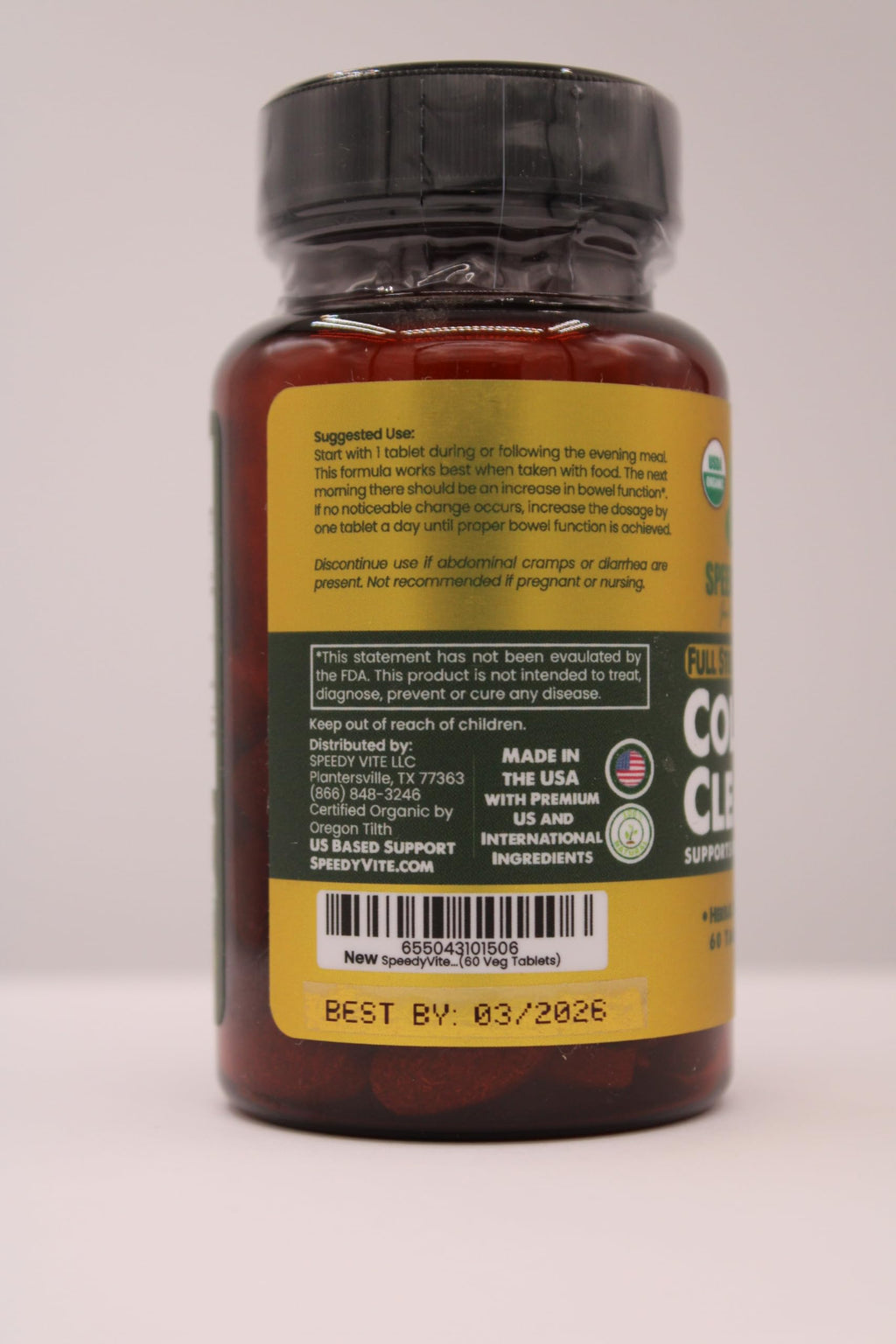 SpeedyVite Organic Colon Cleaner Full Strength - 60 Tablets - image 7