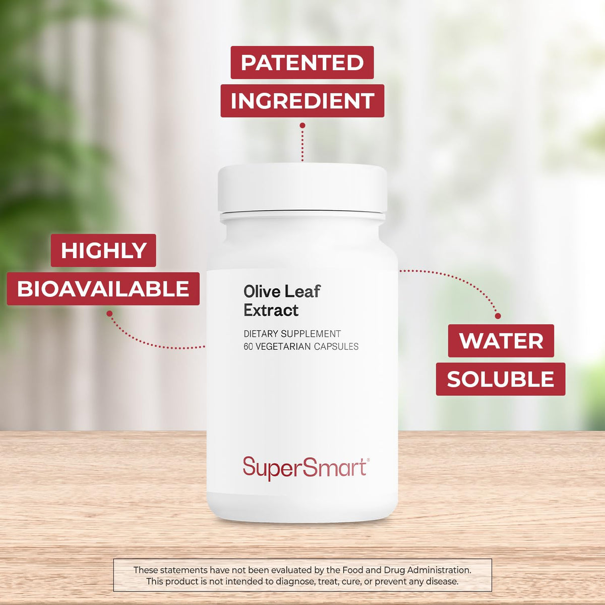 Supersmart Olive Leaf Extract 32% Oleuropein - 60 Vegetarian Capsules - image 3
