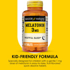 MASON NATURAL Melatonin 3 mg with B6 & Calcium Sleep Aid - 60 Tablets - image 4