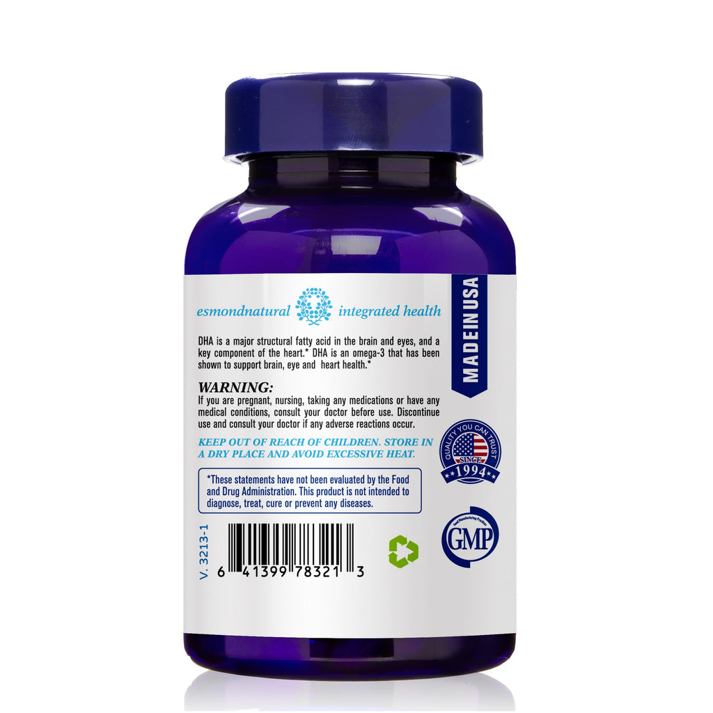 Esmond Natural DHA Algal Oil Omega-3 Brain Support - 60 Softgels - image 2