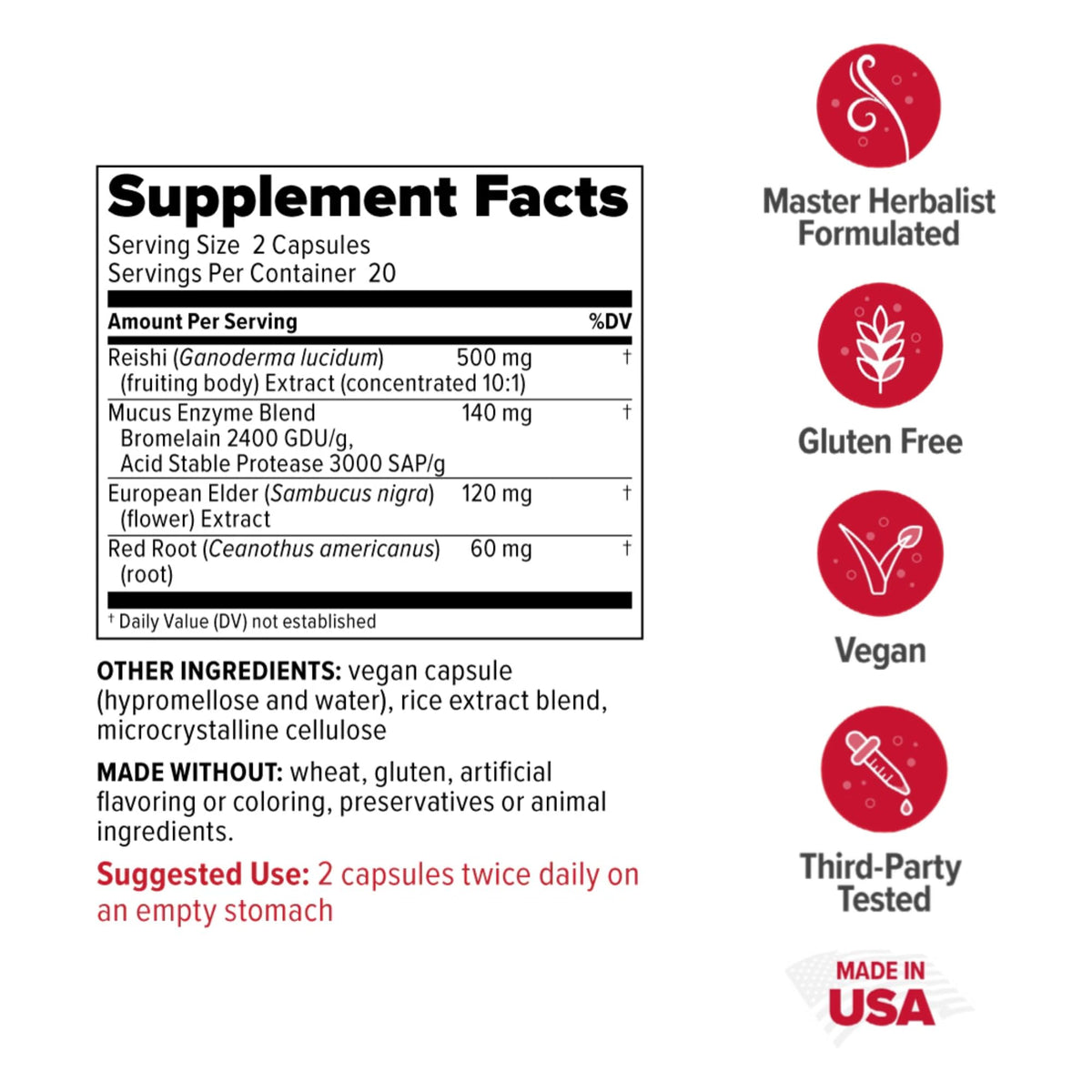 Redd Remedies SinuZyme Sinus Support - 40 Capsules - image 2