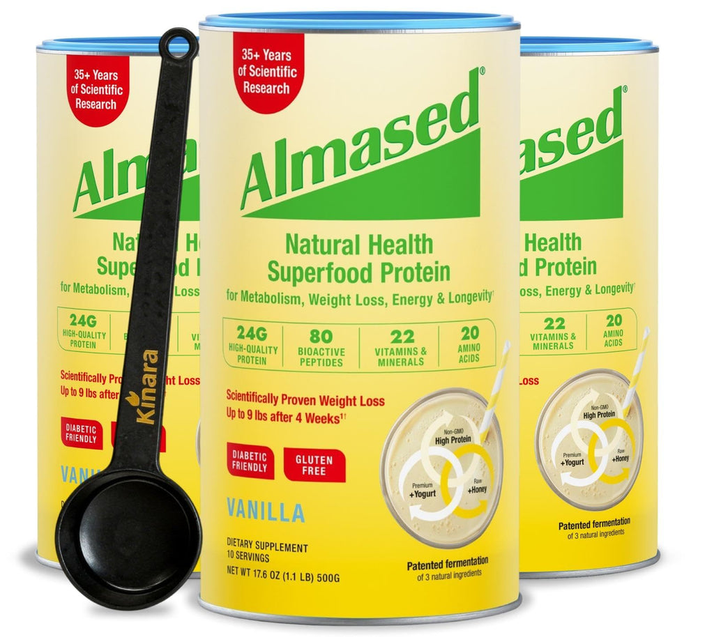 Almased Vanilla Protein Powder Meal Replacement - 3 Pack