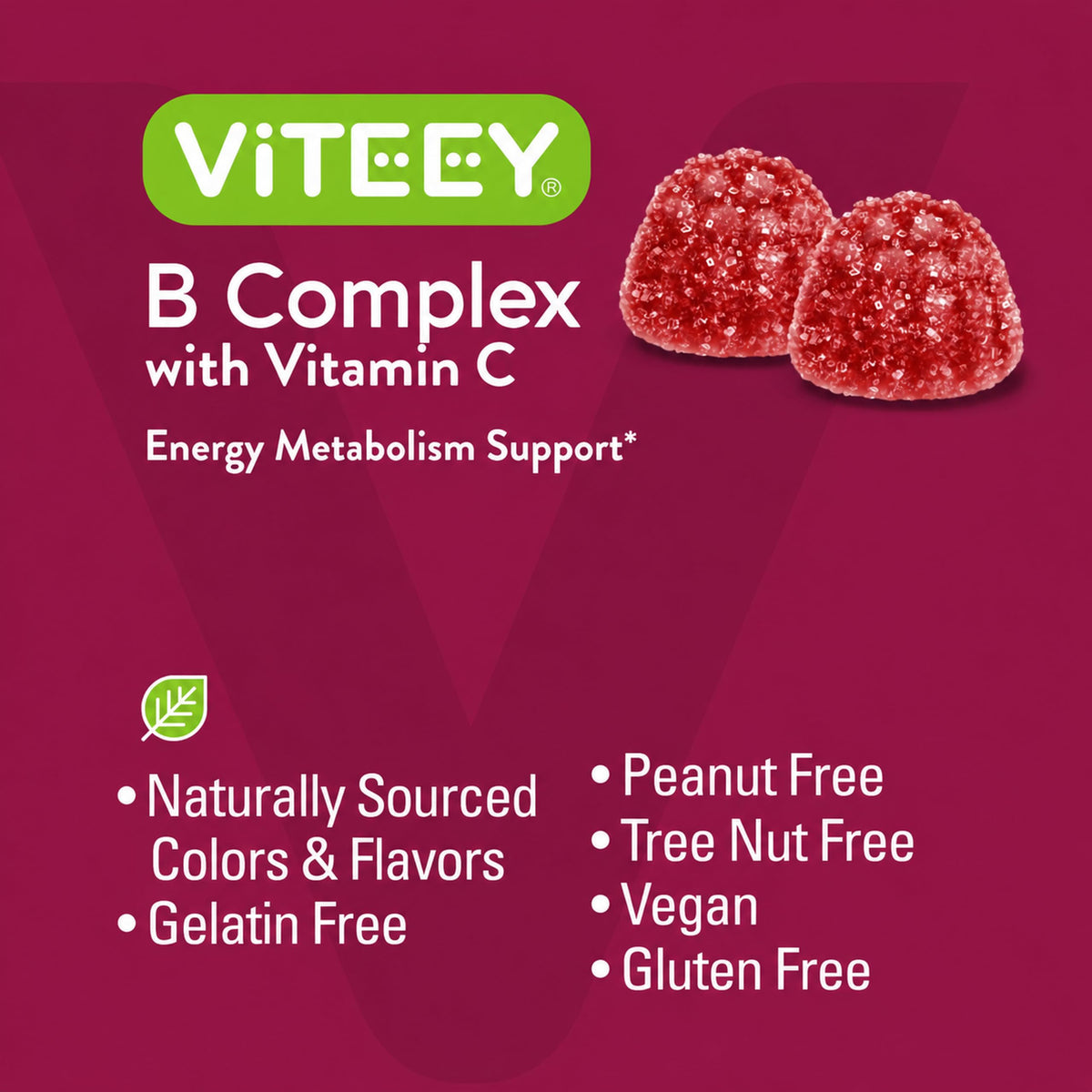 Viteey Vitamin B Complex Gummies - Vitamin C - Vitamin B6 - Vitamin