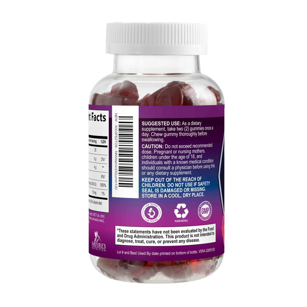 Nature's Nutrition Vitamin D3 5000 IU Gummies - 120 Gummies - image 9