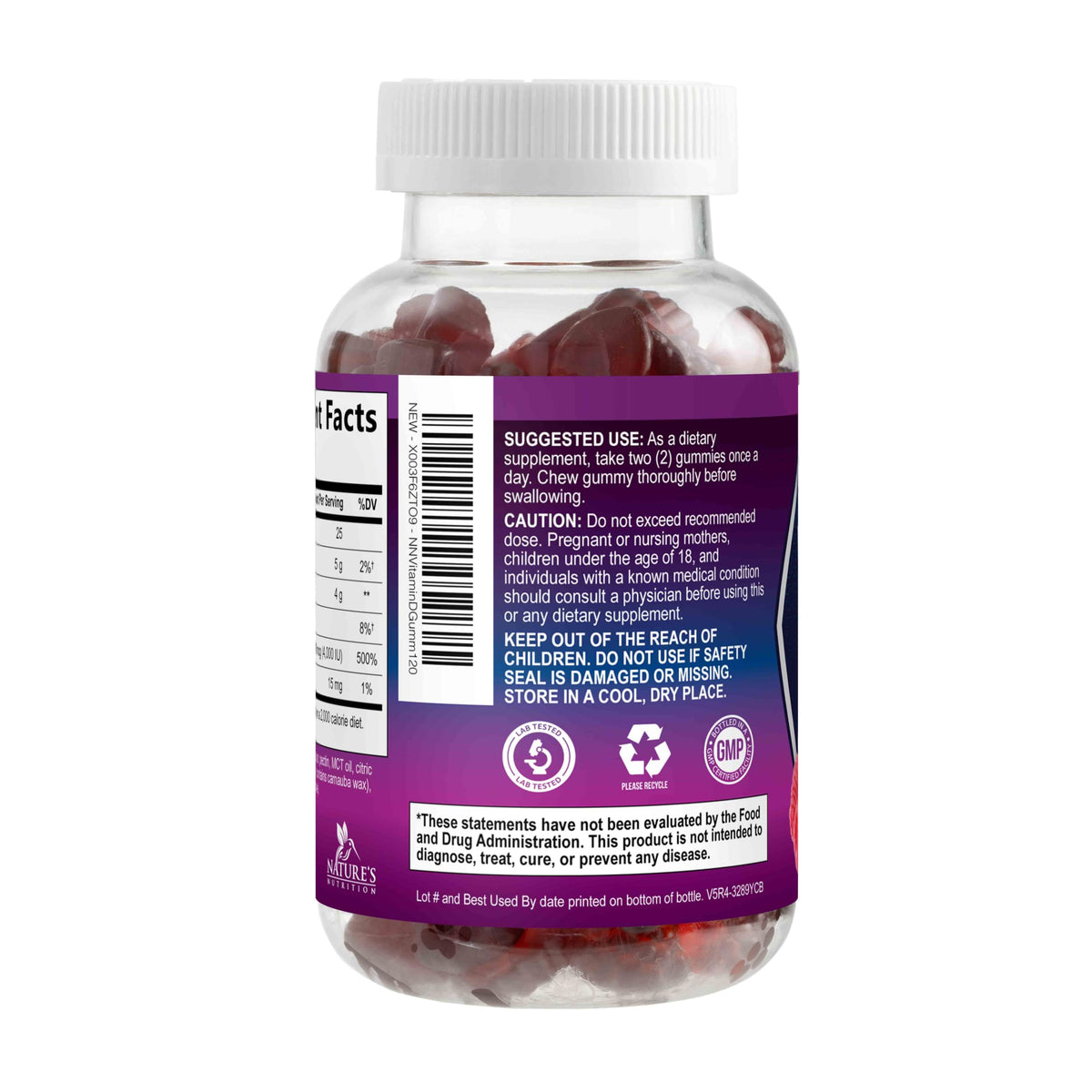 Nature's Nutrition Vitamin D3 5000 IU Gummies - 120 Gummies - image 9