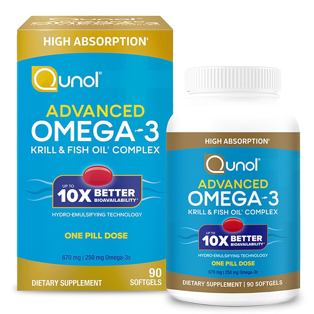 Qunol Advanced Omega-3 Krill & Fish Oil Complex