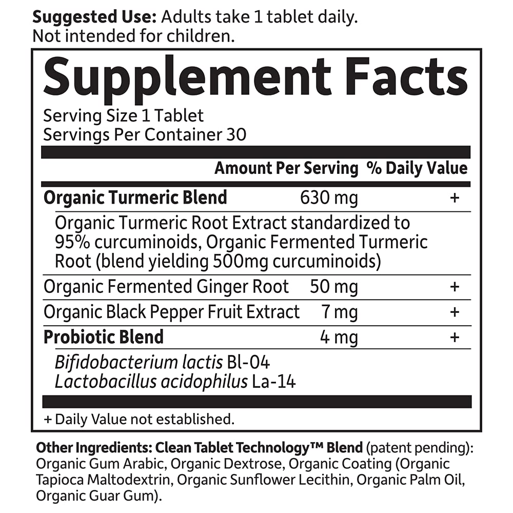 Garden of Life Organics Maximum Strength Turmeric Joints & Mobility - 30 Tablets - image 5
