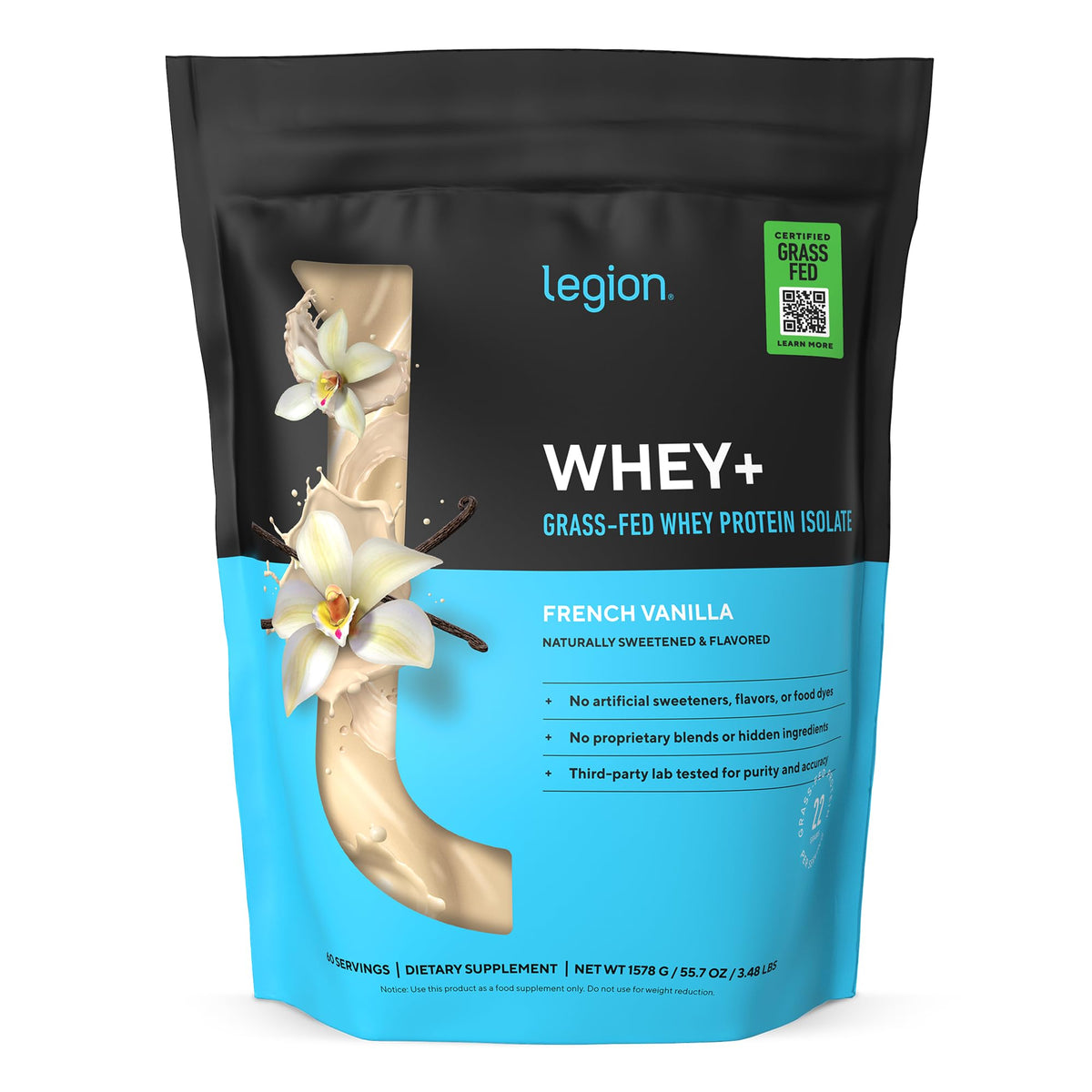 LEGION Whey+ Protein Whey Isolate from Grass Fed Cows - Whey Protein