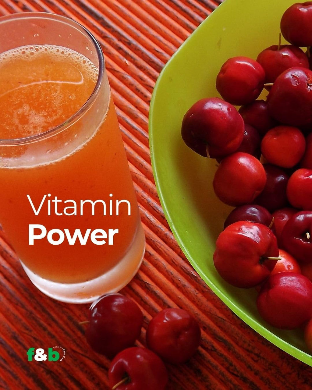 f&b superfoods Acerola Cherry Vitamin C Powder - 8 oz - image 3