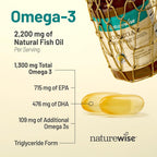 NatureWise High Potency Omega 3 from Wild-Caught Fish Oil with EPA