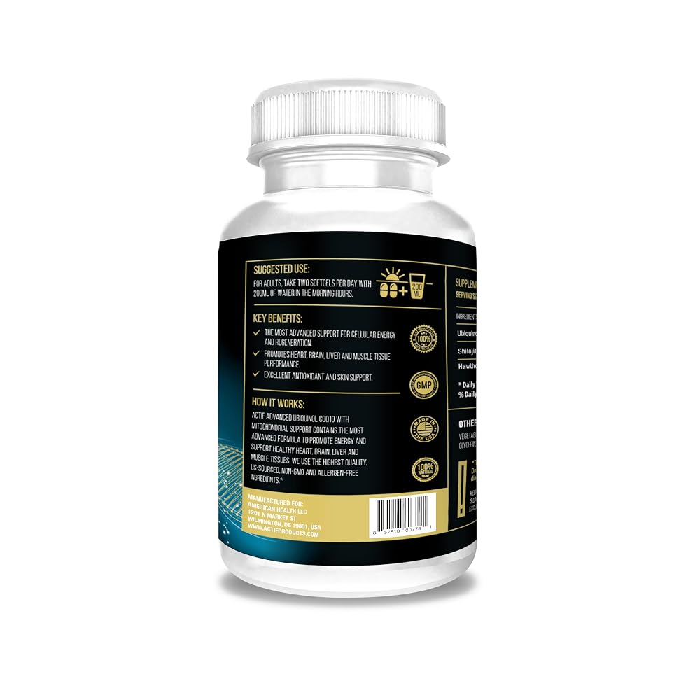 ACTIF Super Ubiquinol CoQ10 200mg - 120 Softgels - image 3