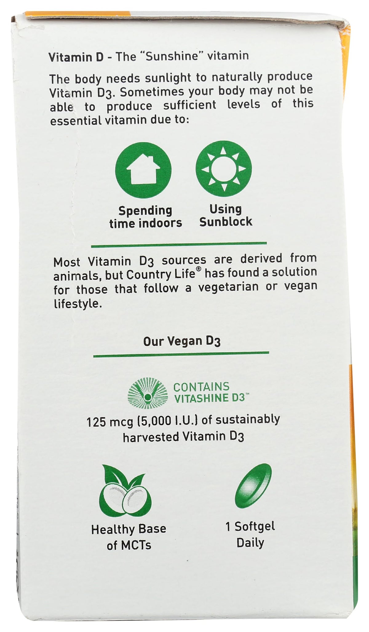 Country Life Vitamin D3 5000 IU Vegan - 60 Softgels - image 5