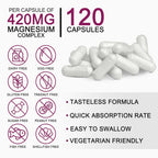 I LOVE HEALTH Magnesium Glycinate Complex 420mg - 120 Capsules - image 5