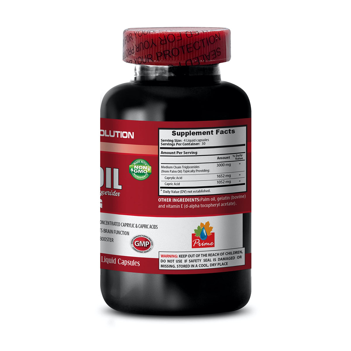 Health Solution Prime MCT Oil 3600mg Energy Support - 120 Softgels - image 4