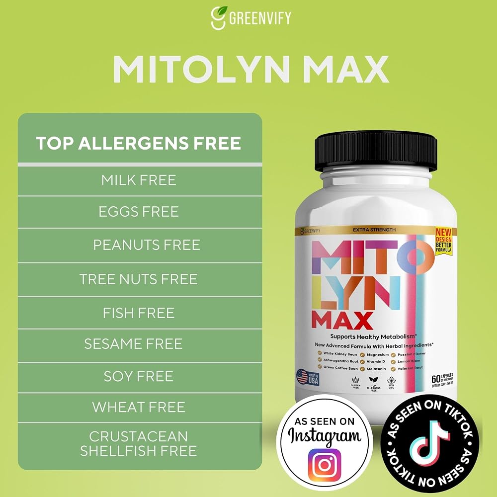 GREENVIFY Mitolyn Max Advanced Daily Formula - 120 Capsules - image 3