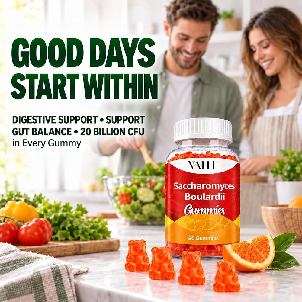 VAITE Saccharomyces Boulardii 500mg Probiotic Gummies - 60 Count - image 6