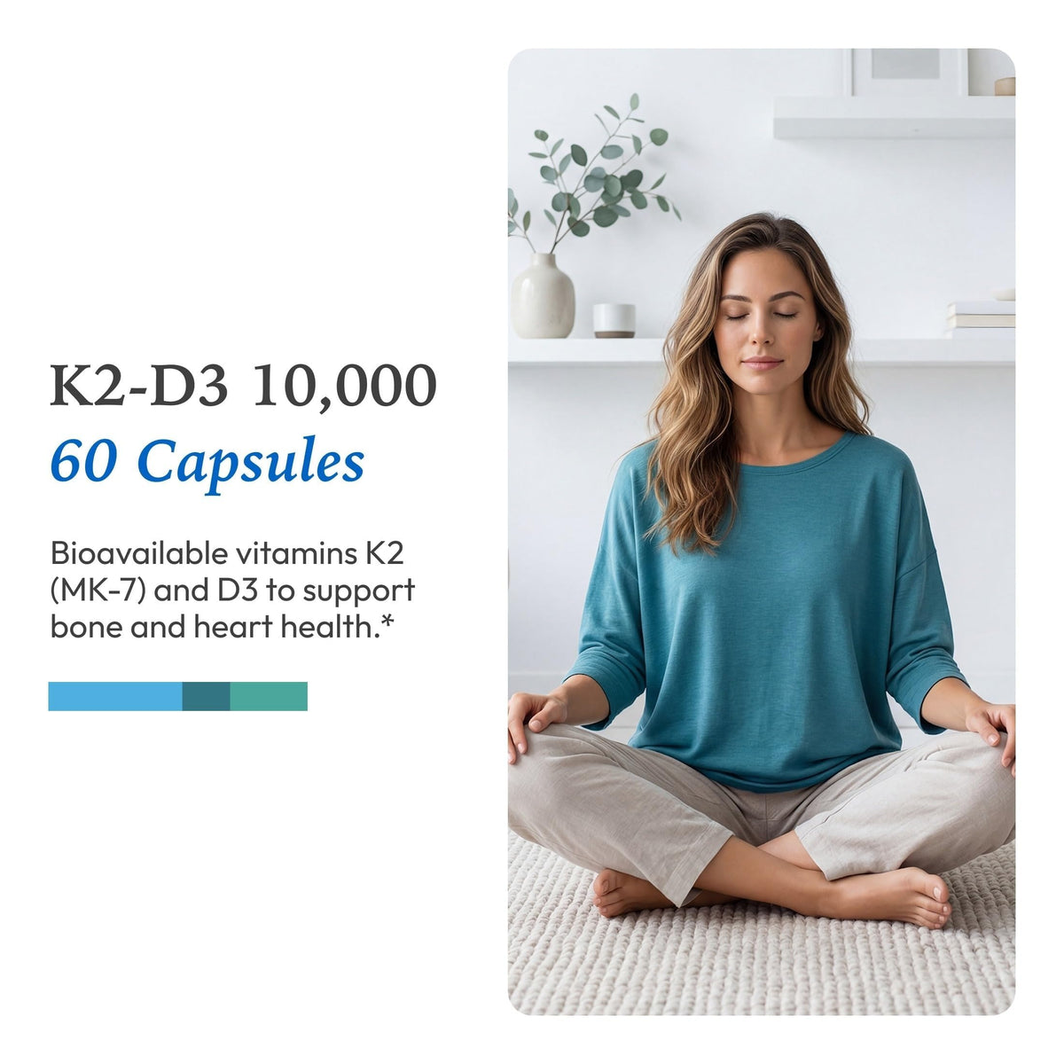 XYMOGEN K2-D3 10000 Vitamin D3 & K2 - 60 Capsules - image 5