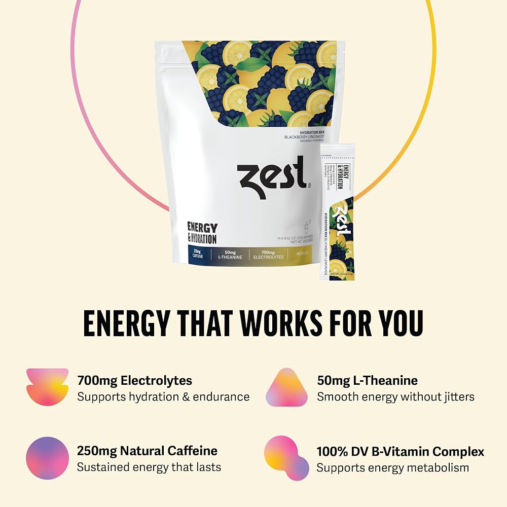 ZEST Hydration & Preworkout Energy Drink Powder - 14 Packets - image 5