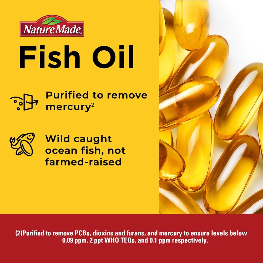 Nature Made Burp Less Fish Oil Omega 3 1000mg - 320 Softgels - image 4